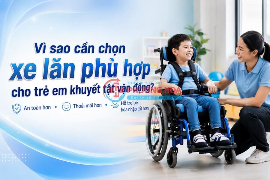 Xe lăn cho trẻ em khuyết tật vận động